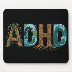 Tapis De Souris Conception de typographie Éléments de la nature TD