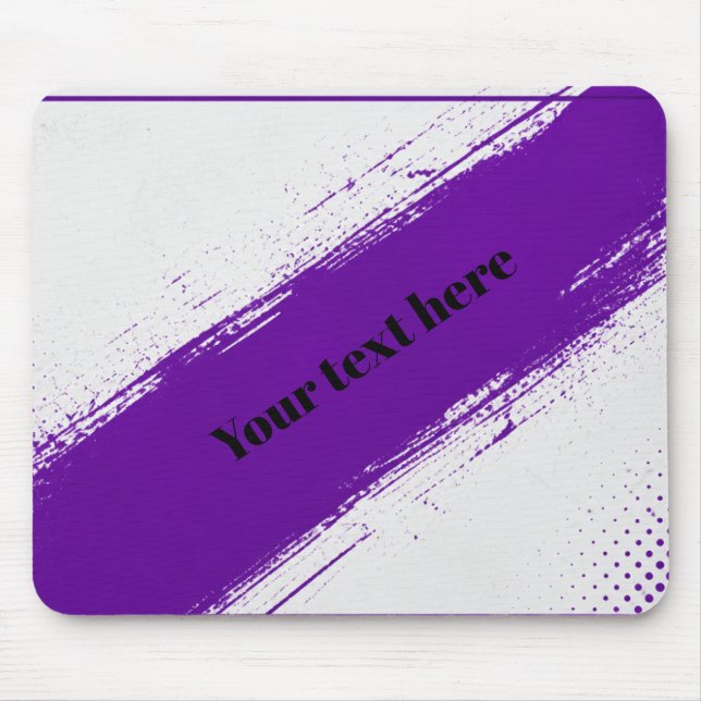 Tapis De Souris Conception de typographie personnalisée violet bla (Devant)