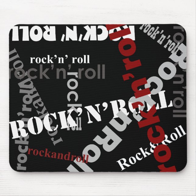 Tapis De Souris conception de typographie rock & roll (Devant)