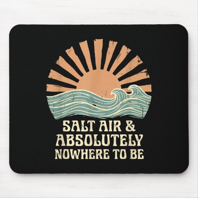 Tapis De Souris Conception de vagues de plage de vacances en crois (Devant)