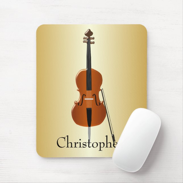 Tapis De Souris Conception de violoncelle personnalisée (Avec souris)