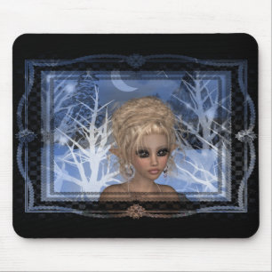 Tapis De Souris Conception des elfes en hiver de nuit