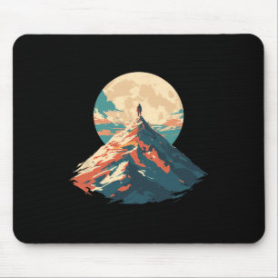 Tapis De Souris Conception d'escalade de pointe de montagne motiva