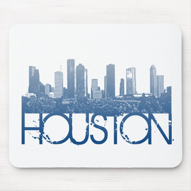 Tapis De Souris Conception d'horizon de Houston (Devant)