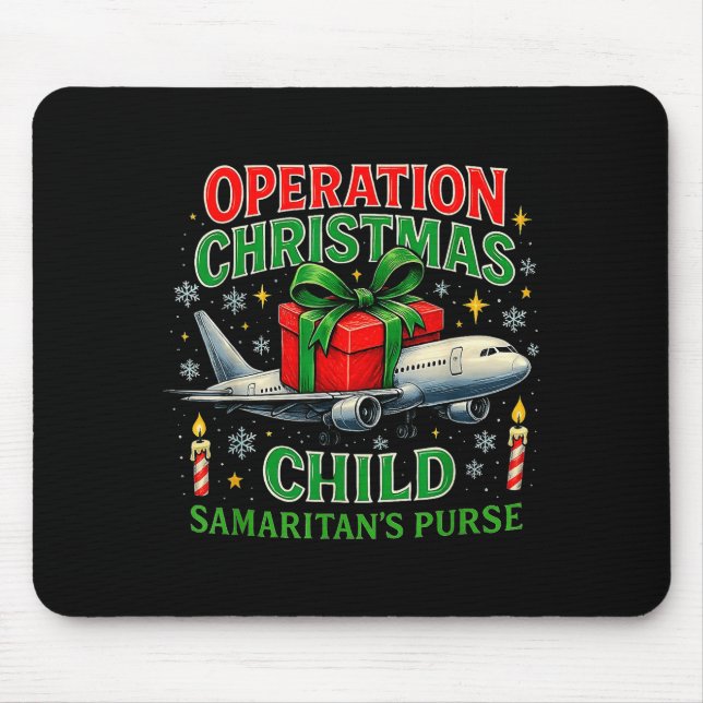 Tapis De Souris Conception d'Opération Enfant de Noël de Samaritan (Devant)