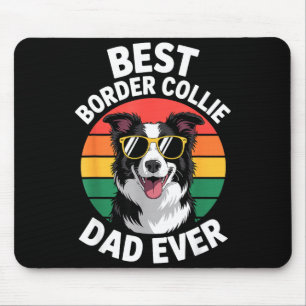 Tapis De Souris Conception drôle de Border Collie pour hommes Papa