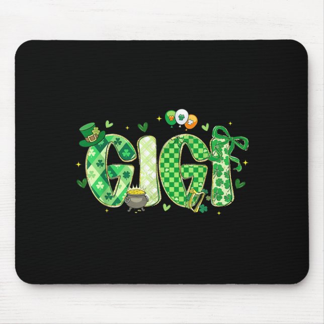 Tapis De Souris Conception drôle de jour de la Saint-Patrick en fa (Devant)