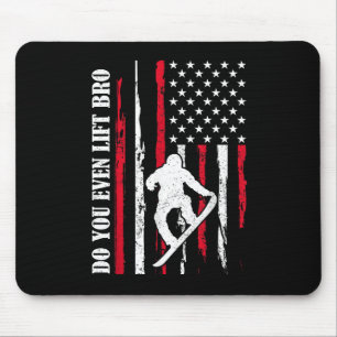 Tapis De Souris Conception drôle de ski snowboard pour hommes femm