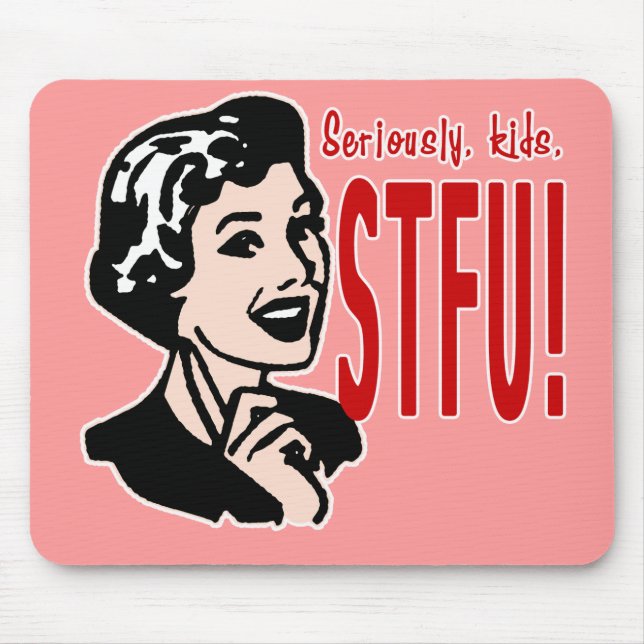 Tapis De Souris Conception drôle du jour de mère (Devant)