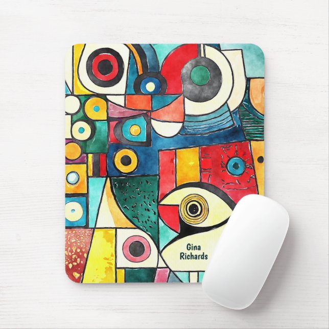 Tapis De Souris Conception du cubisme (Avec souris)