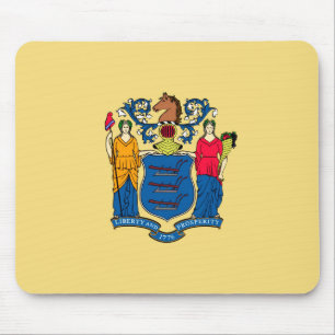 Tapis De Souris Conception du drapeau de l'État du New Jersey