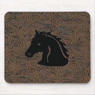 Tapis De Souris Conception en cuir W/Horse Mousepad principal