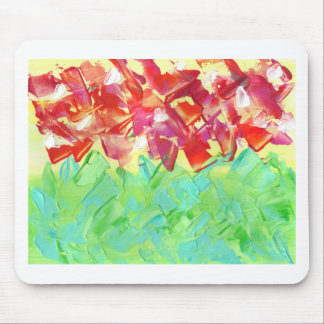 Tapis De Souris Conception florale abstraite de la peinture