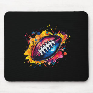 Tapis De Souris Conception Football. Uni Football Graphic - Noir