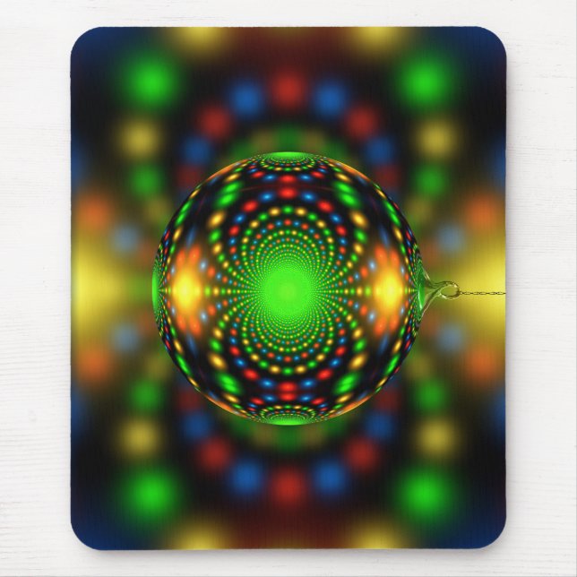 Tapis De Souris Conception fractale de l'ornement de Noël-29440 (Devant)