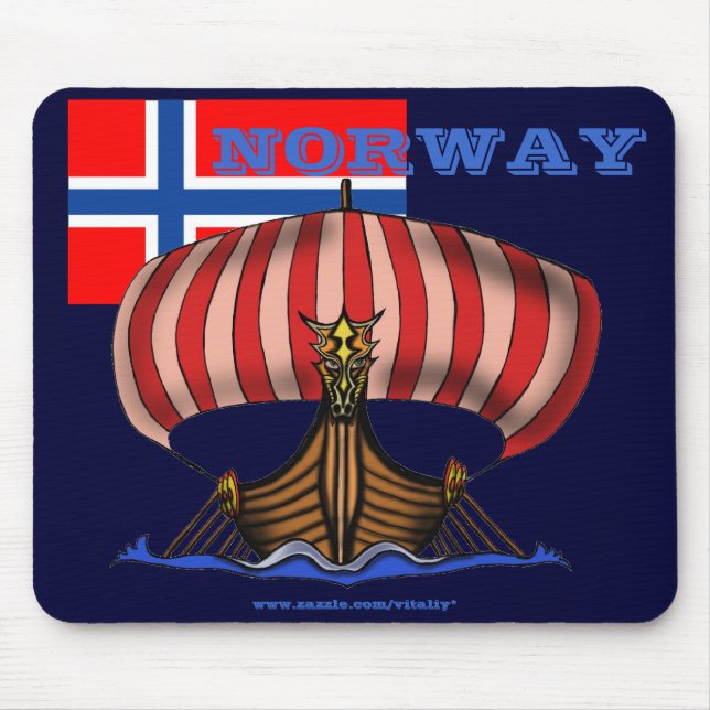 Tapis De Souris Conception fraîche de mousepad de la Norvège (Devant)