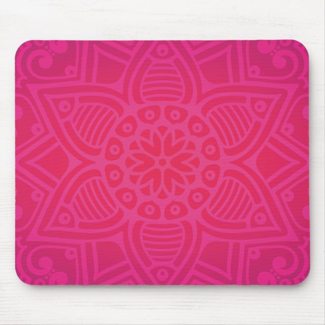Tapis De Souris Conception Girly rose de fleur de Boho (Devant)