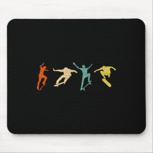 Tapis De Souris Conception Graphique Planche à Roulettes Vintage S