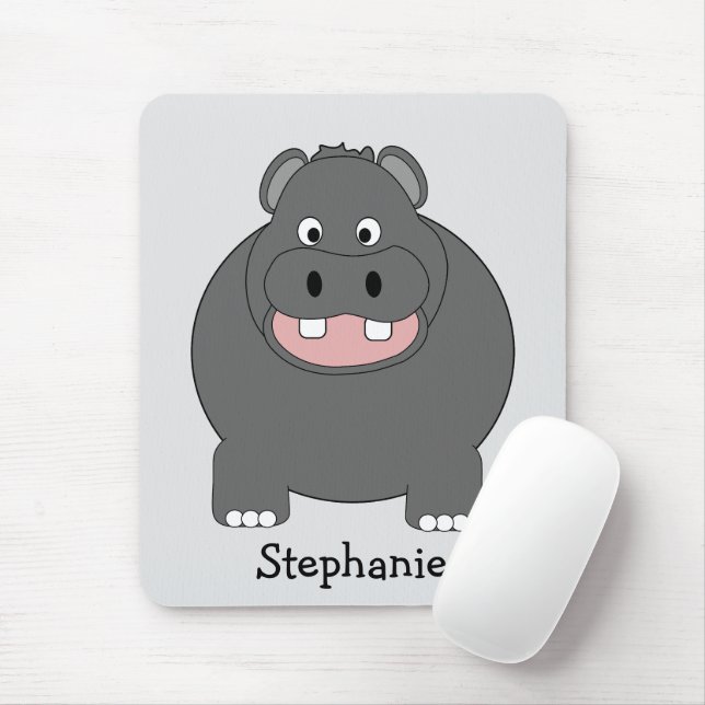 Tapis De Souris Conception Hippopotame (Avec souris)