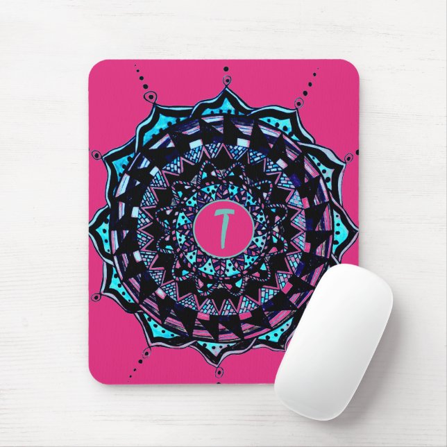 Tapis De Souris Conception initiale personnalisée du mandala (Avec souris)