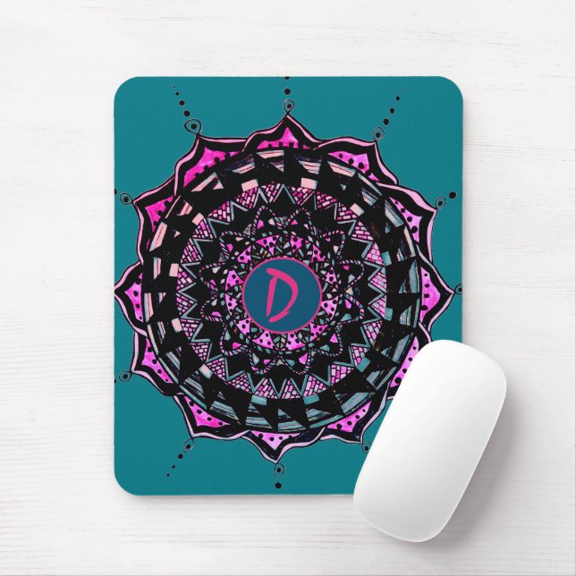 Tapis De Souris Conception initiale personnalisée du mandala (Avec souris)