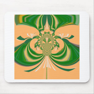 Tapis De Souris Conception jaune vert.