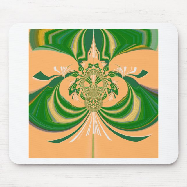 Tapis De Souris Conception jaune vert. (Devant)