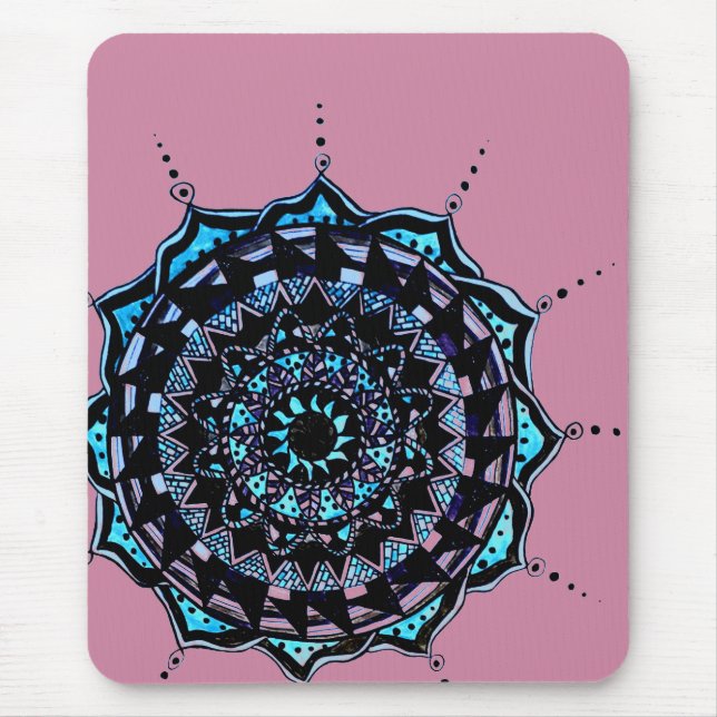 Tapis De Souris Conception Mandala (Devant)