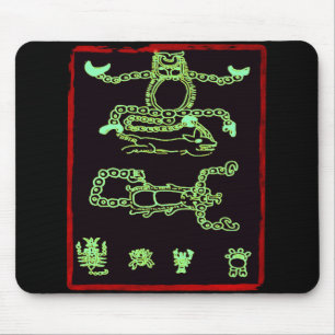 Tapis De Souris Conception maya verte fraîche