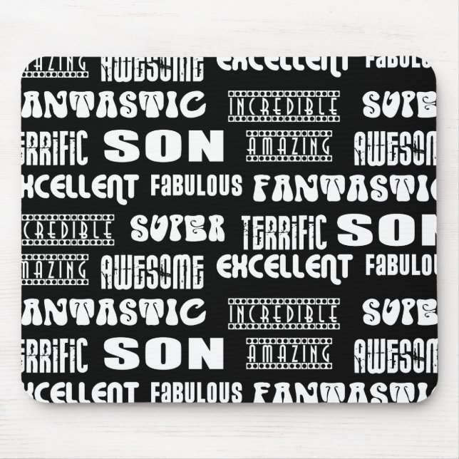 Tapis De Souris Conception moderne Cool 4 fils Mots positifs (Devant)