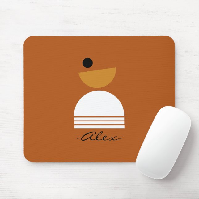 Tapis De Souris Conception moderne monogramed minima Mo abstrait B (Avec souris)