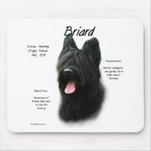 Tapis De Souris Conception (noire) d'histoire de Briard