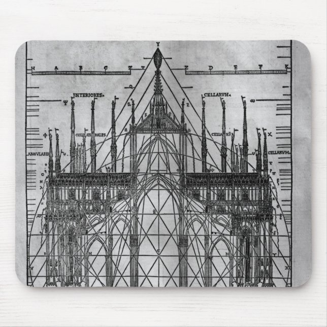 Tapis De Souris Conception pour la cathédrale de Milan (Devant)