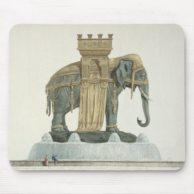 Tapis De Souris Conception pour la fontaine d'éléphant (Devant)