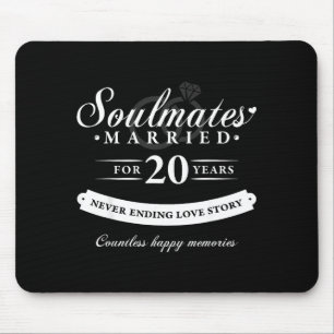Tapis De Souris Conception pour les 20 ans de mariage pour mari et