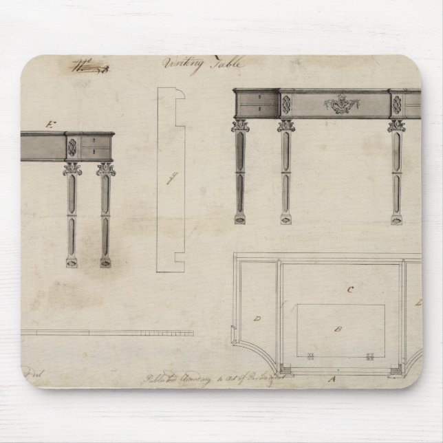 Tapis De Souris Conception pour un Tableau d'écriture (à l'encre (Devant)
