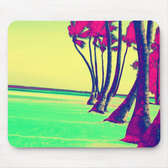 Tapis De Souris conception psychédélique géniale de plage (Devant)