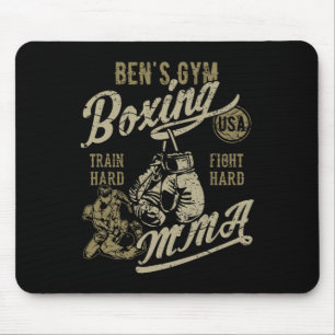 Tapis De Souris Conception rétro de salle de sport de Ben pour le