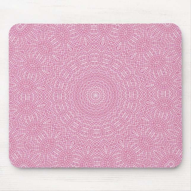 Tapis De Souris Conception rose lumineuse de motif de fractale (Devant)