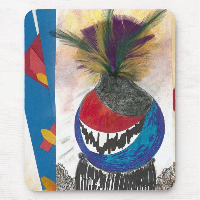 Tapis De Souris "Conception Tribale" Ordinateur Souris (Devant)