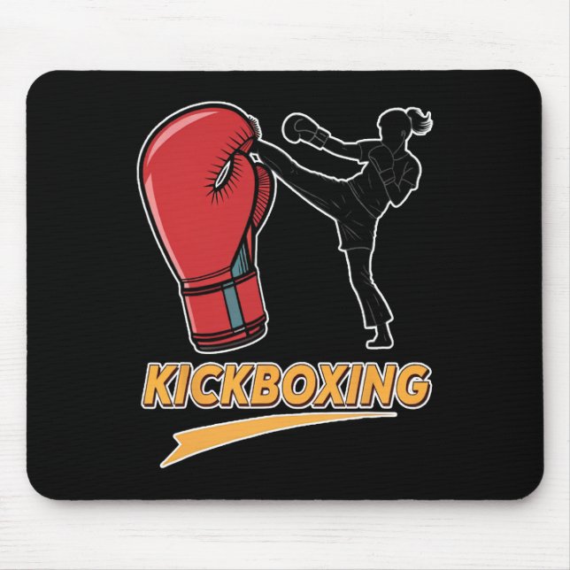 Tapis De Souris Conception unique de gant de boxe de kickboxing  (Devant)