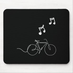 Tapis De Souris Conception unisexe drôle de ligne de vélo avec mus