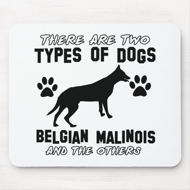 Tapis De Souris Conceptions de chien de Malinois de Belge (Devant)
