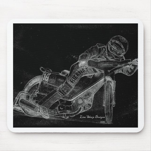 Tapis De Souris conceptions de dièse. bikeonblack de speed-way (Devant)