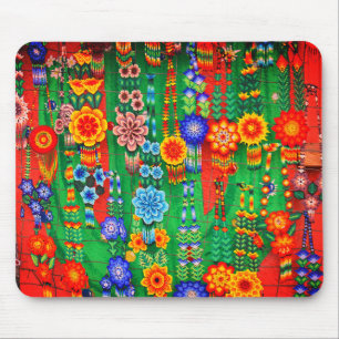 Tapis De Souris Conceptions de fleurs hippies colorées