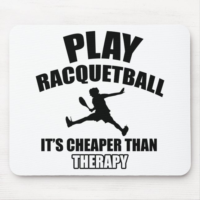 Tapis De Souris Conceptions de joueur de racquetball (Devant)