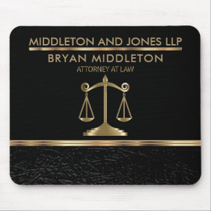 Tapis De Souris Conceptions en cuir noires et noires de cabinet