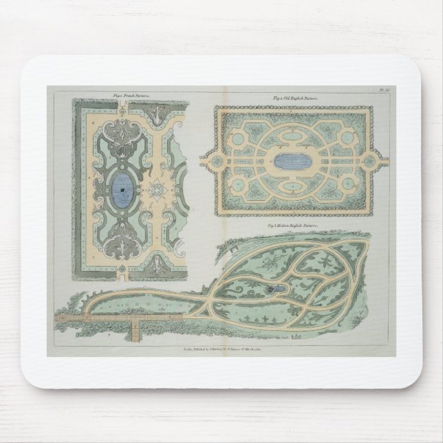 Tapis De Souris Conceptions pour le Français, le vieil anglais (Devant)