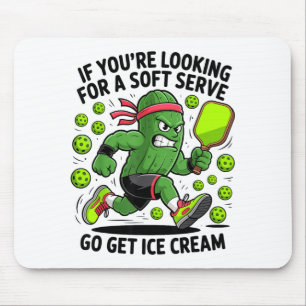 Tapis De Souris Concombre jouant au pickle ball amateur de pickleb