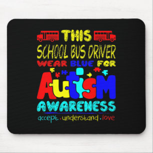 Tapis De Souris Conducteur De Bus Scolaire Portez Le Bleu Pour La
